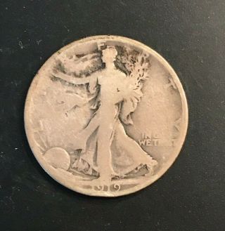 Wwi Era 1919 S Walking Liberty Half Dollar 90 Silver Us Coin