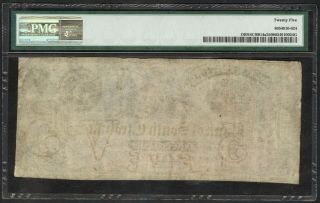 1850 ' s $5 Merchants ' Bank of South Carolina,  Cheraw Banknote PMG Very Fine 25 2