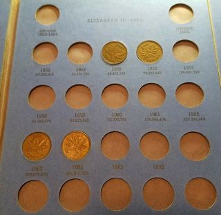 Canadian Pennies Incomplete Set 13 Coins 2