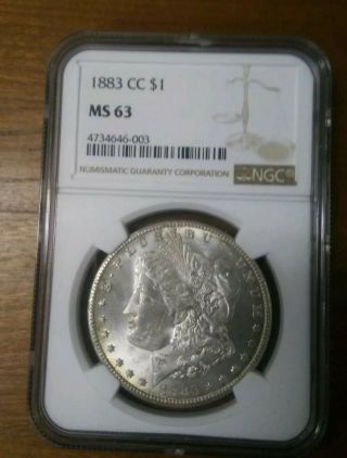 1883 - Cc Morgan Silver Dollar Ngc Ms 63 Great Shape Tough Date