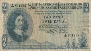 South Africa 2 Rand Banknote Nd (1961 - 5) P.  104b Fine