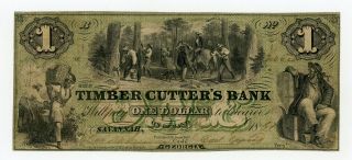 1861 $1 The Timber Cutter 