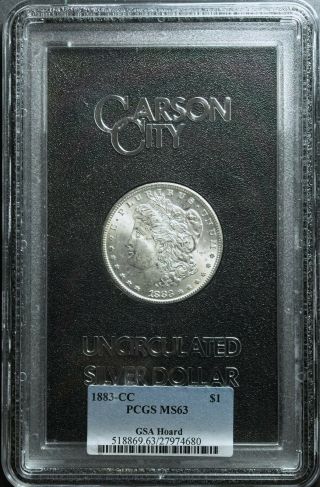 1883 Cc Morgan Silver Dollar Gsa Hoard Graded By Pcgs Ms63