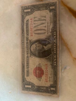 Circulated But Still 1$ Red Seal 1928 5 Days Nr - No Major Issue
