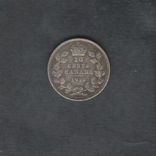 1913 Canada Silver 10 Cents