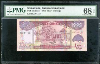 Somaliland 1000 1,  000 Shillings 2015 P 20 Gem Pmg 68 Epq High