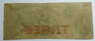 1854 YORK MERCHANTS EXCHANGE BANK $3 2