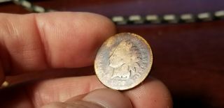 1877 Indian Head Cent - Key Date Low Grade - - Readable Date -