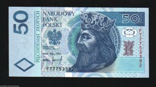 Poland 50 Zlotych P175 1994 Medieval Denar Coin Unc Currency Money Bill Banknote