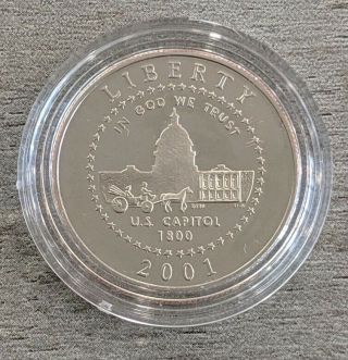 2001 P U.  S.  Capital Visitor Center Commemorative Proof Half Dollar Us Clad Coin