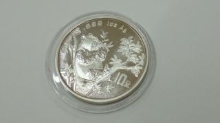 1995 China Panda Silver 1 Oz 999 Large Twig