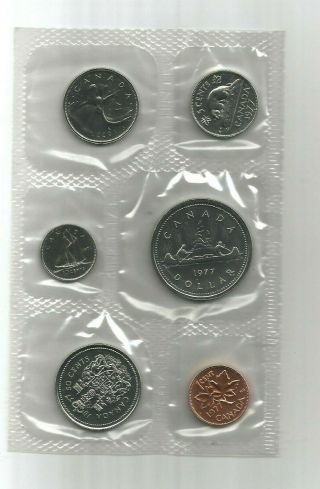 1977 Canada Set Uncirculated Proof Like Coins (6)