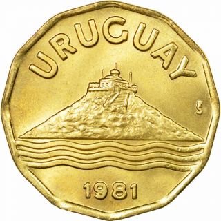 [ 446072] Coin,  Uruguay,  20 Centesimos,  1981,  Santiago,  Au (55 - 58)