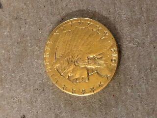1914 - D Indian Head $2.  50 Gold Coin Great Raw Coin Uit