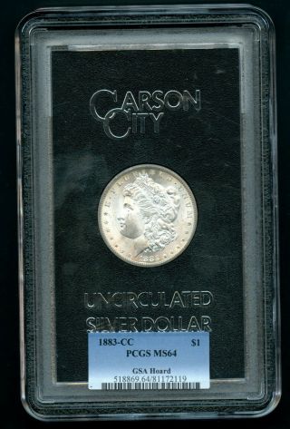 1883 - Cc Morgan Silver Dollar Gsa Pcgs Ms 64