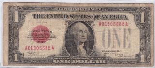 Series 1928 Red Seal United States $1 One Dollar Note