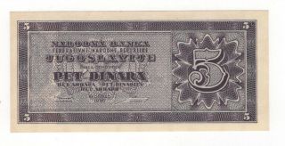 Yugoslavia 5 Dinara Dated 1950,  P67r Uncirculated Unc