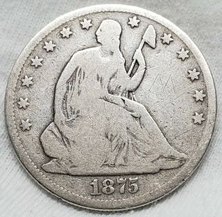 1875 Philadelphia Silver Seated Liberty - Half Dollar
