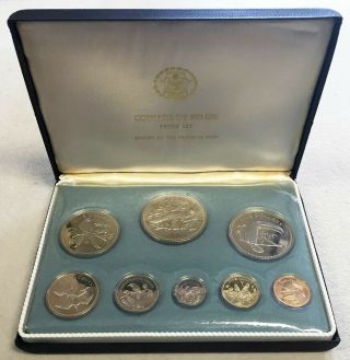 1974 Belize All Silver 8 Coin Gem Proof Set With