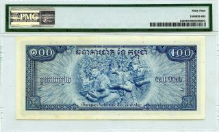 CAMBODIA 100 RIELS ND 1956 - 1972 BANQUE NATIONALE PICK 13 b VALUE $64 2