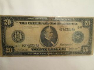 1914 $20 Federal Reserve Note St.  Louis