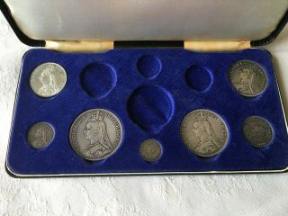Uk Coin Set 1887 Queen Victoria.  Not Complete.