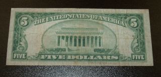 1929 $5 Boston National Currency Note 2