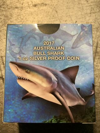 2017 Australia Silver BULL SHARK 1 oz Silver Proof Coin - Deadly and Dangerous 4