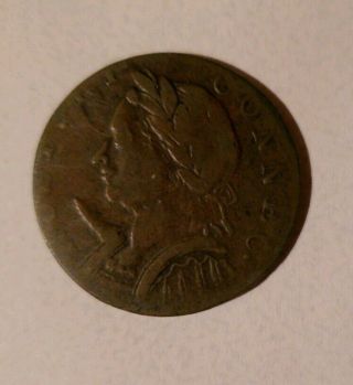 1787 Connecticut Copper,  Horned Bust Variety,  Very Fine