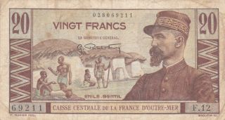 20 Francs Fine Banknote From French Equatorial Africa 1947 Pick - 22
