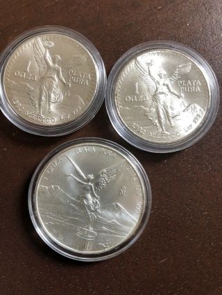 1 Oz Silver Mexican Libertad Coins (3)