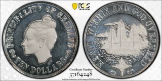 Sealand 1972 $10 Dollars X 1 Deep Cameo Proof Silver World Coin ✮pcgs Graded✮