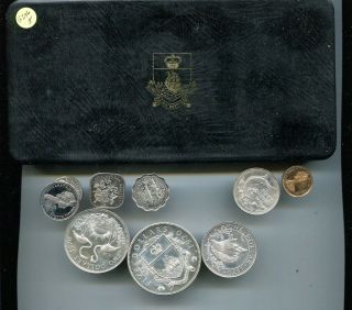 Bahamas 1970 9 Coin Silver Proof Set 5296j