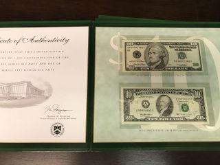 1995 & 1999 $10 Premium Historical Portfolio Bureau of Engraving & Printing, 7