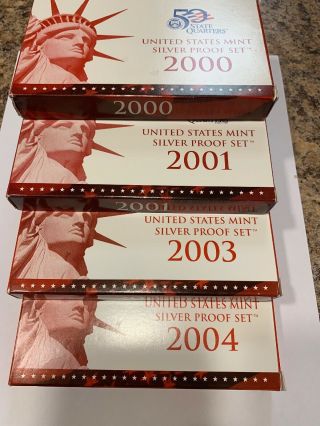2001 - 2004 Us Silver Proof Set