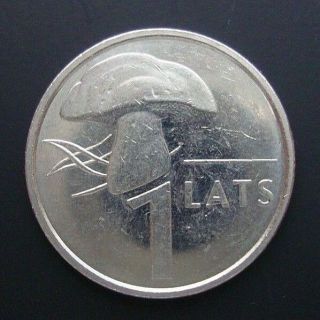 Latvia 1 Lats 2004 Mushroom Copper - Nickel Coin M