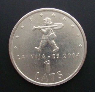 Latvia 1 Lats 2004 Spriditis Copper - Nickel Coin M
