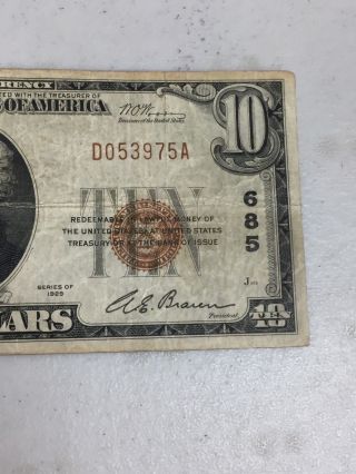 SERIES OF 1929 $10 THE FARMERS NATIONAL BANK OF PITTSBURGH PA NATIONAL CURRENCY 4
