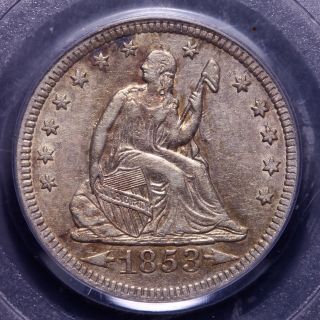 1853 A&R Seated Liberty Quarter PCGS XF40 - Luster PQ 6 - 3KCET 3