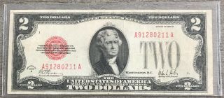 Series 1928 B $2 Two Dollar Legal Tender Note Fr - 1503 Ba9