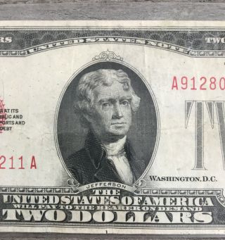 Series 1928 B $2 Two Dollar Legal Tender Note FR - 1503 BA9 3