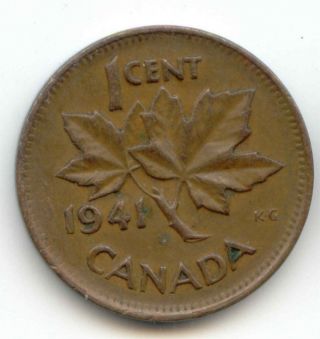 Canada 1941 Canadian Penny One Cent King George Vi 1c Exact Coin Shown