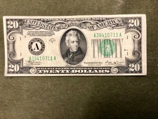 $20 Federal Reserve Note 1934 B