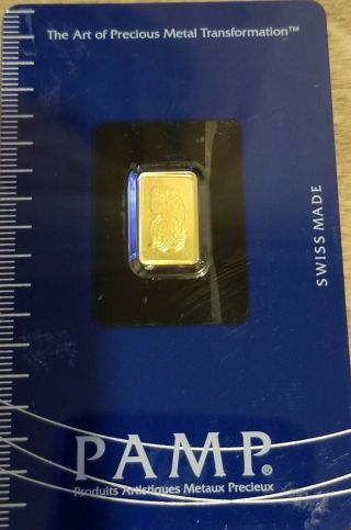 Pamp Suisse 1 Gram.  999 Gold Bar