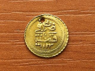 Authentic Ottoman Gold Coin Tugrali Rubiye Altin 1223/8 Ah Mahmud Ii 1808 - 1839ad