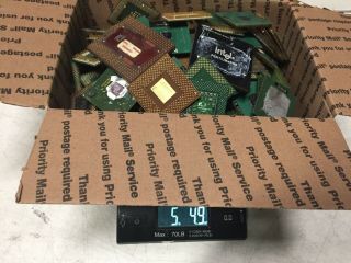 5LB 4oz Intel and AMD Computers/servers CPU ' s for Gold Scrap Recovery 6