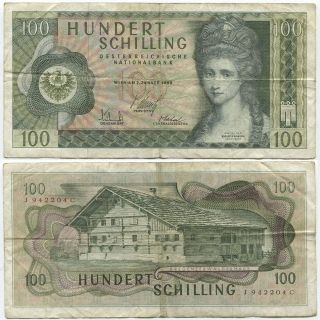 Austria 100 Schilling 1969 (p - 145) Vf (j942204c)