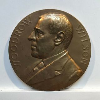 1913 - 1917 President Woodrow Wilson Inaugural Bronze Medal - Nr