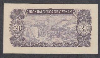 Vietnam North 20 Dong Banknote P - 60b ND 1951 UNC 2