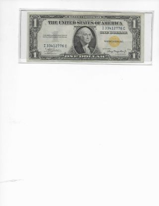 1935a $1 Yellow Seal North African Silver Certificate Fr - 2306 Au,